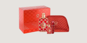 KIT ROYAL AMBER ROUGE FEMININO (80 ML+7,5 ml+recarregável+nécessaire )